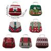 5Pcs Decorative Christmas Candy Iron Boxes Party Favor Packaging Box Handheld Candies Organizers Sweets Tins with Handle