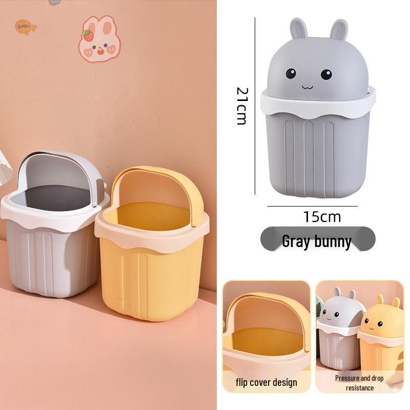 Creative Cute Desktop Trash Can - Small Office, Home, and Kitchen Bin