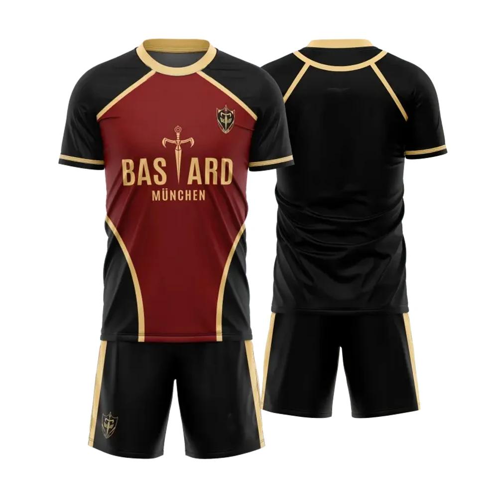 3D Printing Plus-size Men's T-shirt Sports Quick Drying Breathable Custom Football Game Training Jersey Shorts Suit Uniform