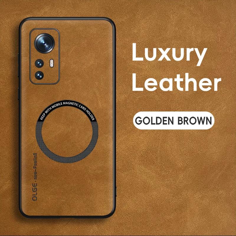 

Для Xiaomi 12 12X 12s 12 Lite 12 Pro 12s Ultra Чехол для телефона из овчины с магнитным TPU мягким краем и защитой от падения и отпечатков пальцев For Xiaomi 12 Lite5G