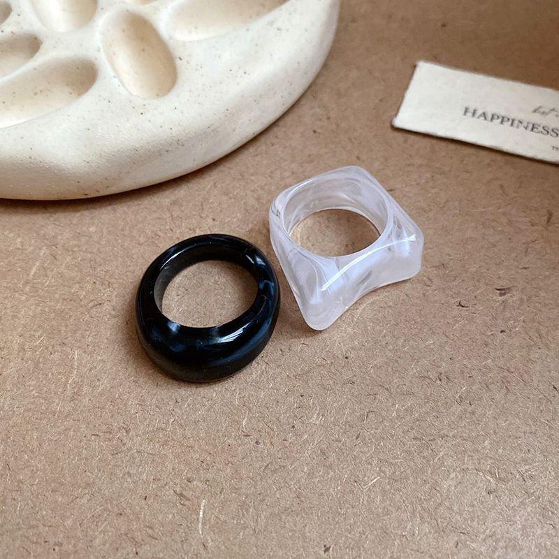 Artistic Retro Geometric Resin Ring - High-End Versatile Fashion Jewelry