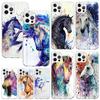 Animal Oil Painting Horse Phone Case For Iphone 17 Air 16 15 Plus 16E 14 Pro Max 13 Mini 12 11 7 8 SE Fundas Soft Back Cover 17