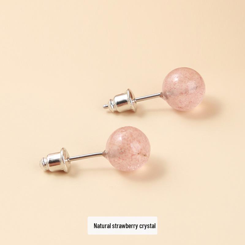 

Серьги-пусеты из красного агата и белого перламутра для женщин - Простые модные украшения 8mm