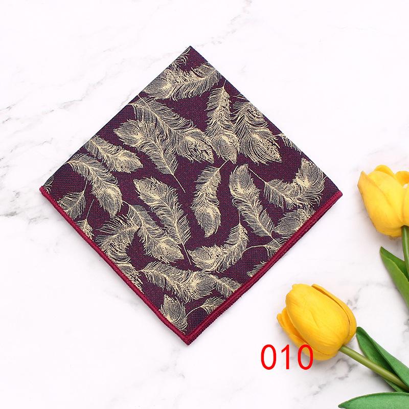 Men'S Pocket Towel Polyester Suit Dress Chest Towel Multi-Color Handkerchief Geometry Square Towel Source Sales