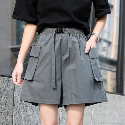Working Shorts for Women Japanese Neutral Summer New Straight-leg Five-point Pants Loose Wide-leg Sports Casual Pants