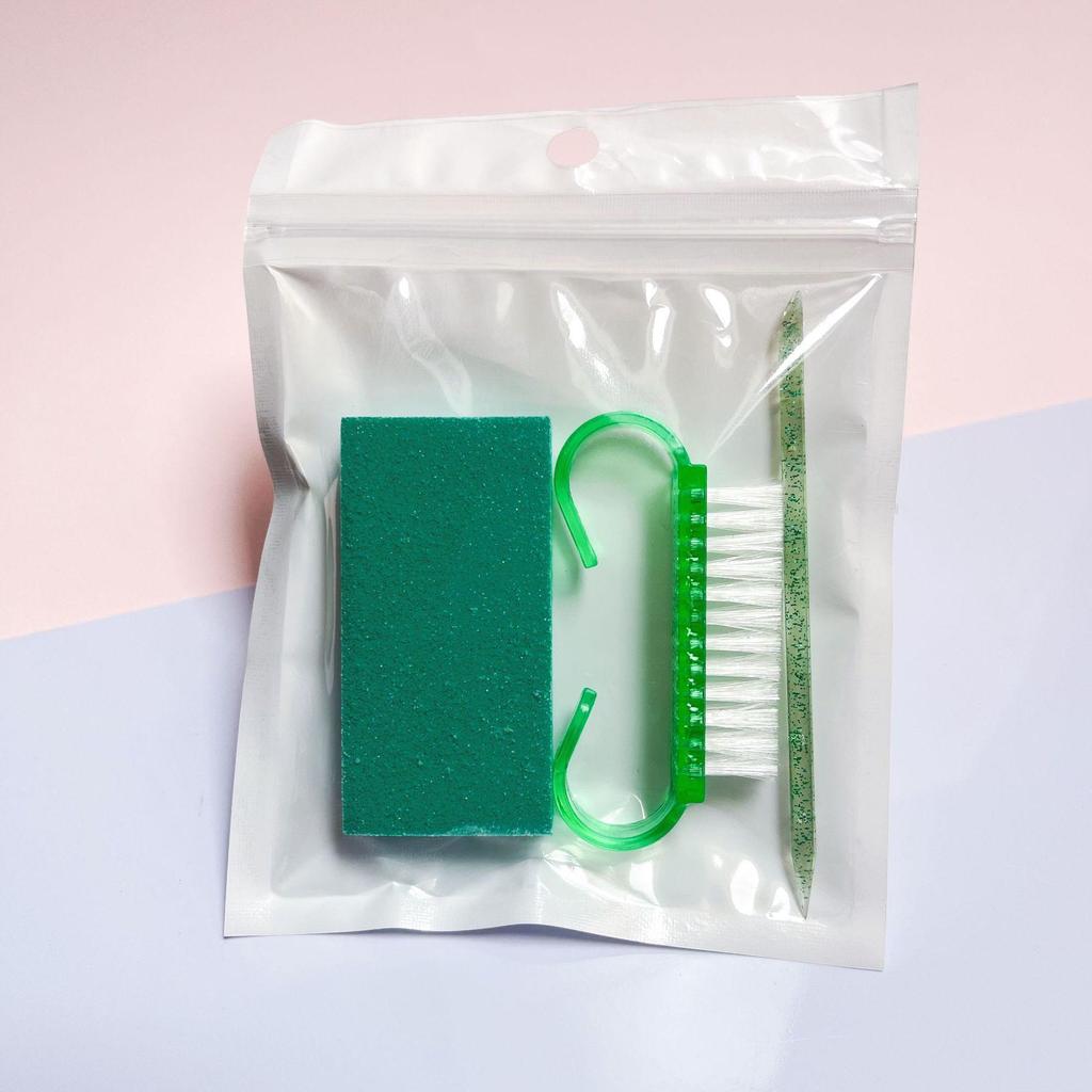 Portable PVC Cuticle Scraper & Nail Clipper Set - Nail Art Tool Kit