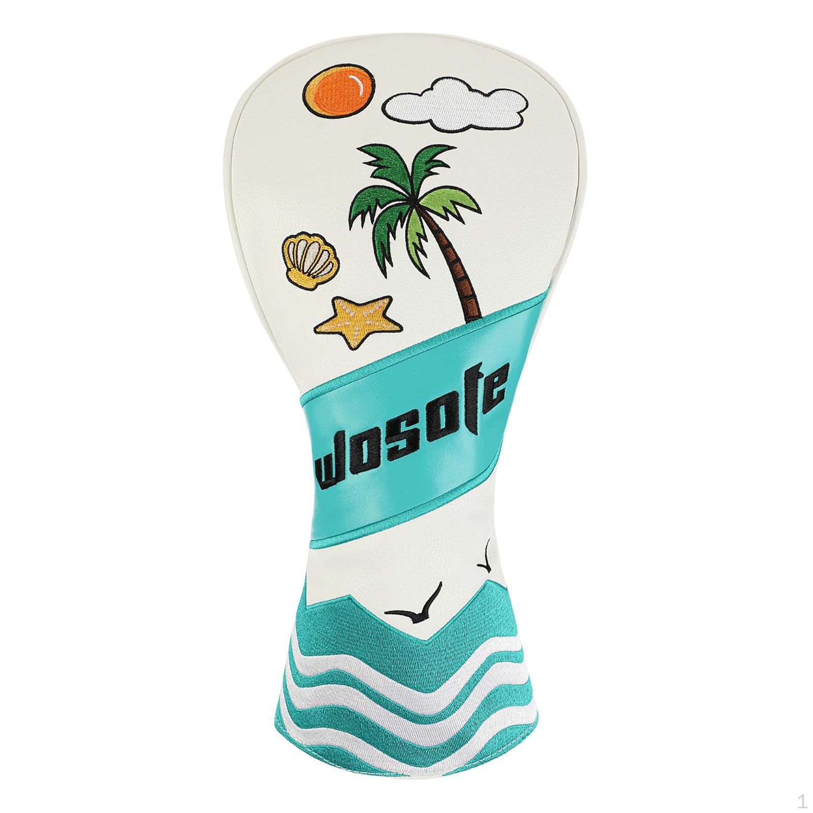 Golf Club Cover Headgear Made of PU with Soft Lining And Stylish Embroidery for Men
