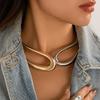 Niche Glossy Ring Metal Wind Choker Simple Hollow Irregular Retro Collar Jewelry Women
