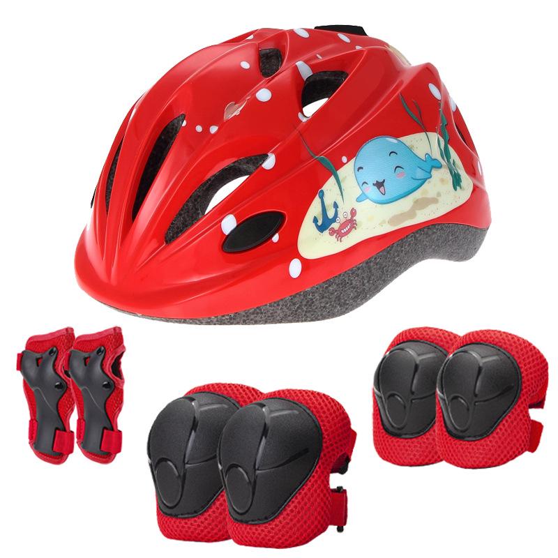 Set de Equipo de Protección de 7 Piezas para Niños: Patinaje sobre ruedas y patinaje sobre hielo, Bicicleta de equilibrio, Bicicleta - Incluye Casco, Rodilleras y Coderas.
