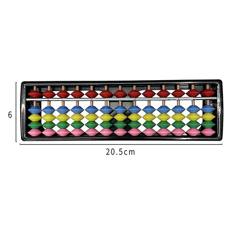 

Портативные китайские 13-разрядные счеты-столбики с 5 костяшками, цветные, для арифметики, соробан, для вычислений, для счета, инструмент для изучения математики для детей