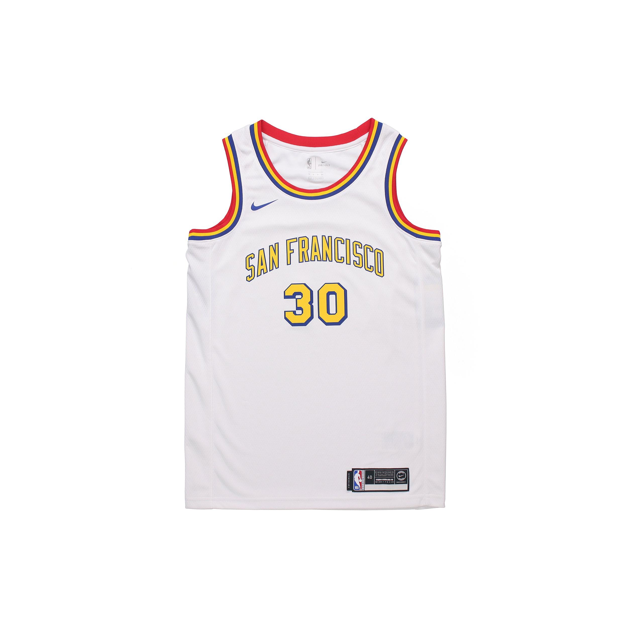 

New Nike Golden State Warriors Basketball Jersey Men s White BQ8108-103 XL