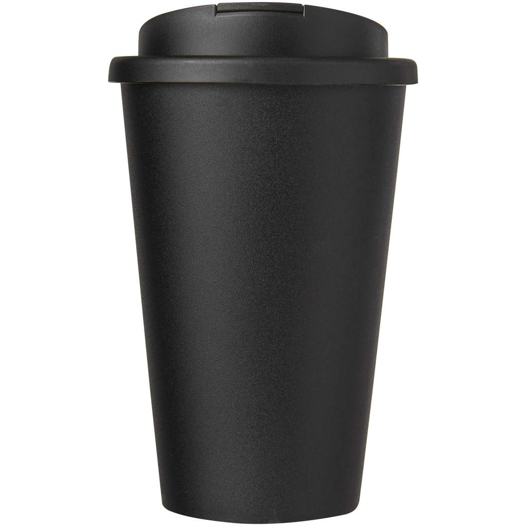 Americano "Eco" 350 ml thermal tumbler with spill-proof lid Solid black