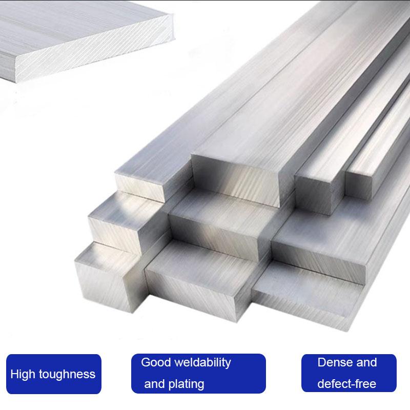 1pcs 6061 Square Aluminum Flat Rod Rectangular Aluminum Rod Thickness 3-8mm, Width 10-30mm, Length 250mm