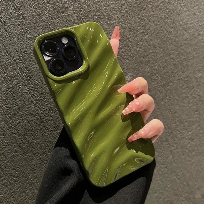 Soft Candy Wavy Pattern Phone Case For iPhone 17 16 11 12 13 14 15 Pro Max Xs Max XR 7 8 Plus 17air Shockproof Bumper Cover