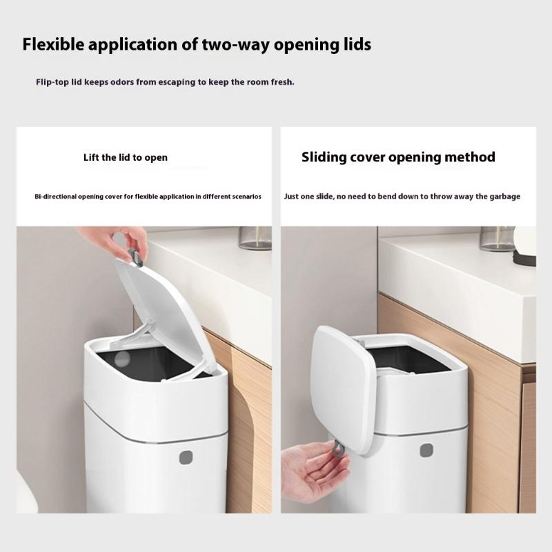 8L 10L Kitchen Composts Bin With Lid Hanging Wall Mounted Trash Can For Countertop Indoor Use