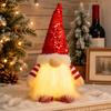 Glowing Gnome Figurine American Country Style Christmas Indoor Decor