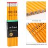 144PCS Yellow Rod with Eraser HB Pencil Set Environmental Stationery Painting Tool
