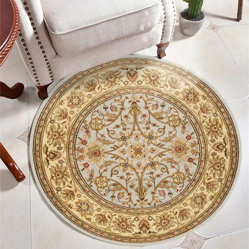 

Moroccan Style Living Room Decoration Round Carpet Large Area Rugs for Bedroom Home Rocking Chair Floor Mat Washable Lounge Rug 80x80cm