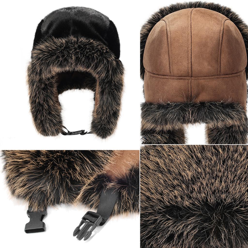 Winter Bombermütze Herren Warm Kältefest Ohrenmütze Outdoor Skimütze