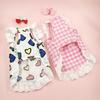 Pet Dress Soft Lace Fashion Print Comfortable Thin Photograph Prop Cotton Dog Dress with Headdress Summer Supply