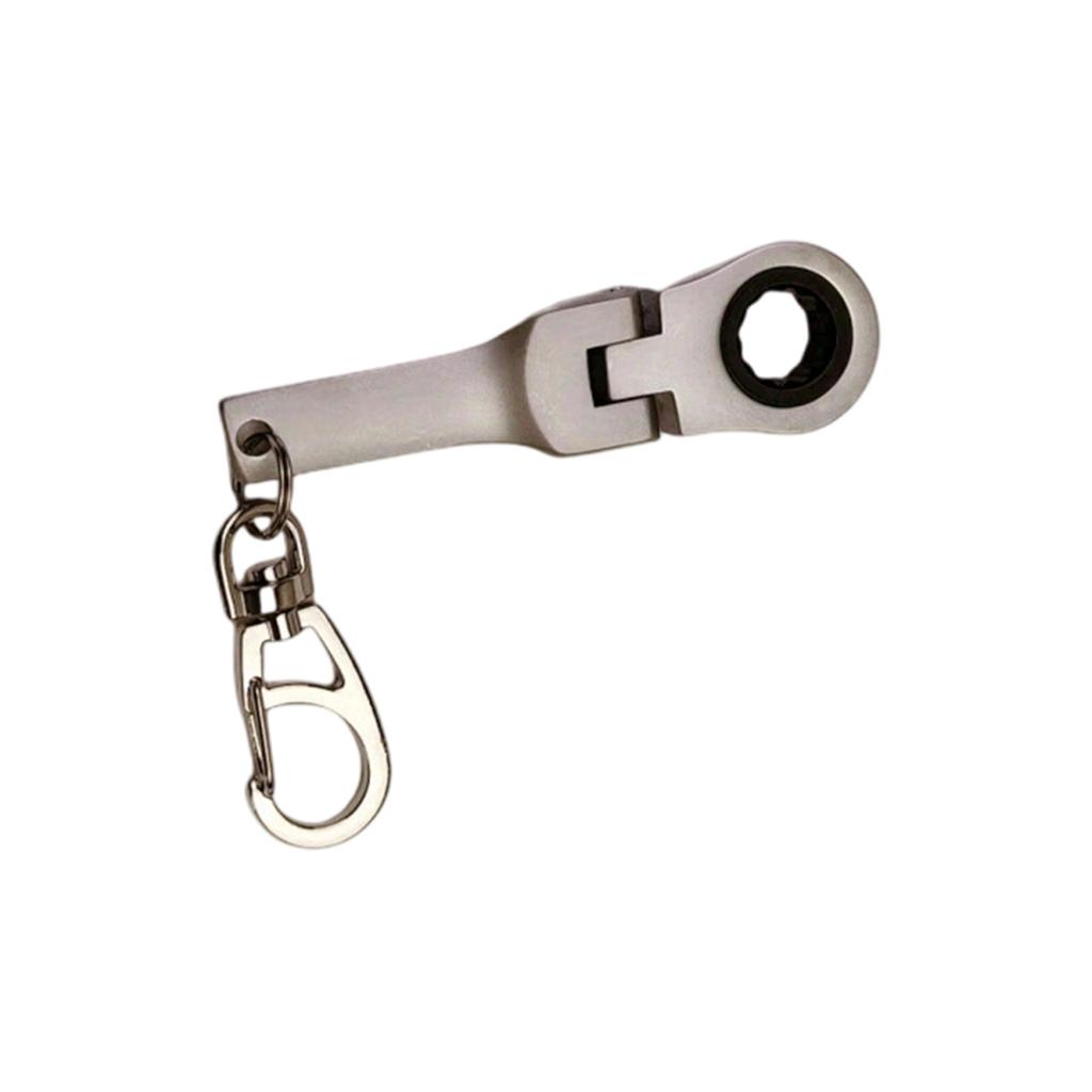 10mm Ratchet Keychain, Adjustable Quick Release Keyring Tool, Creative Pocket Gift for Men