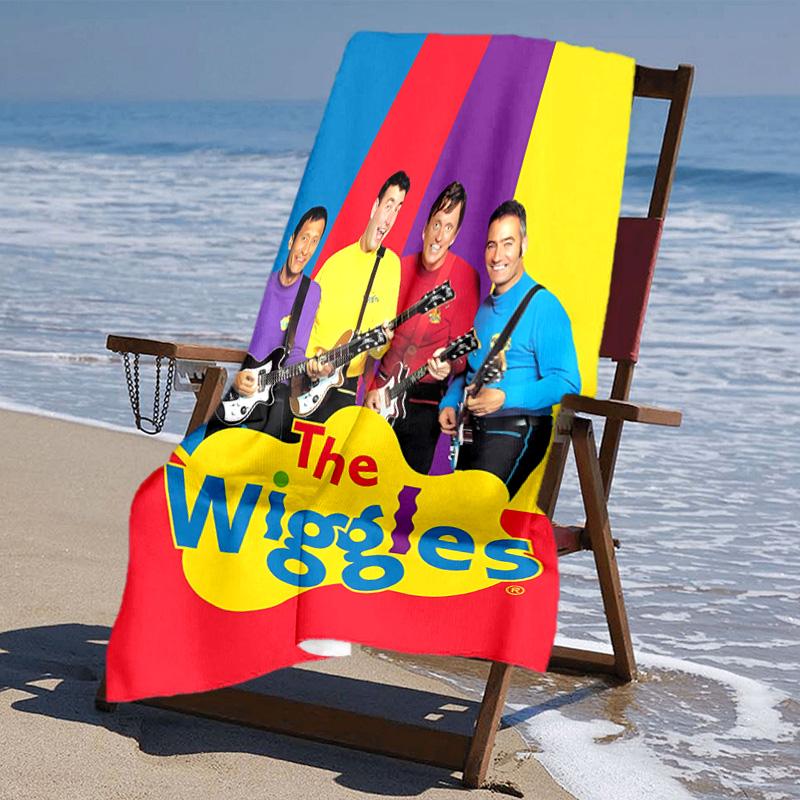 Beweis Strandtuch mit The Wiggles Muster - weich, saugfähig, schnelltrocknend, maschinenwaschbar - perfekt zum Schwimmen, Camping, Baden