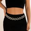 Jewelry Sexy Pleated Ring Chain Waist Chain, Simple Corrugated Ring Body Chain Bodychain