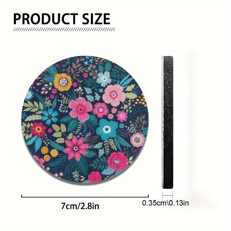 [Absorbent Flowers Coaster] 2pcs Absorbent Flowers Car Cup Holder Coaster Mats | Car Interior Accessories For Women