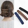 Vintage Solid Color Hair Clip Frosted Matte Spring Clip Rectangle Non-Slip Hair Grip for Women