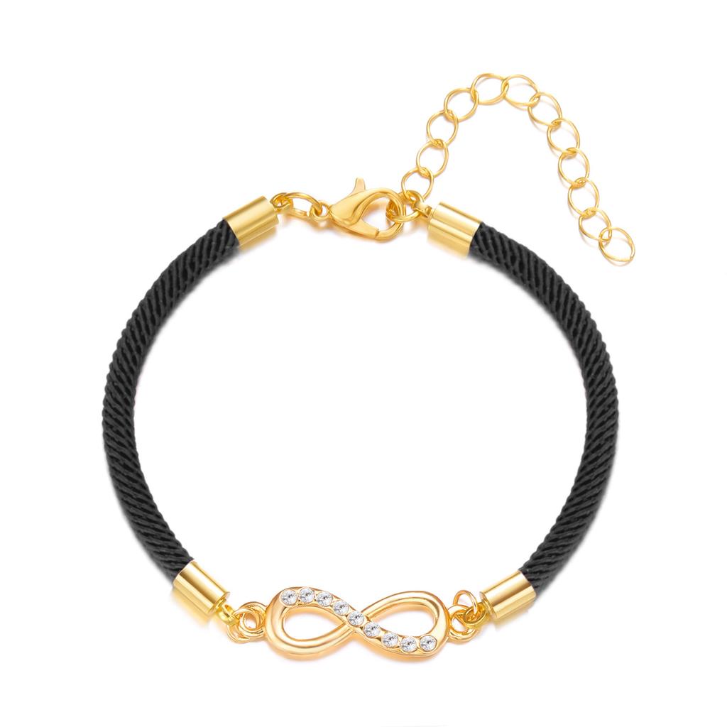 Romantic Infinite Love 8 Infinity Charm Bracelets for Women Exquisite Crystal Zircon Lucky Red Rope Handmade Bracelets Jewelry