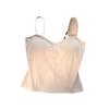 Women's White Strapless Camisole: Summer Innerwear with Built-in Bra Pads, Spiderweb Back Design for a Sweet and Spicy Look