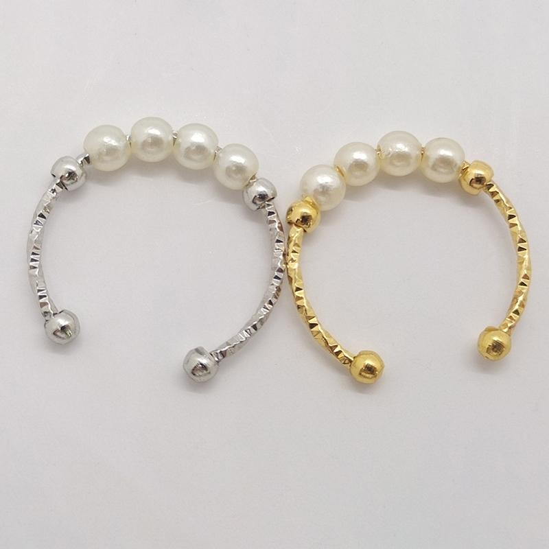 Anti-anxiety Ring Fidget Beaded Spinner Ring Stress Relieve Fashion Jewelry Great Gift for Women Men Girl