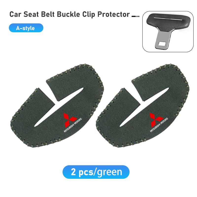 Car Seat Belt Buckle Protective Cover Safety Belt Plug Clip Case Accessories For Mitsubishi Outlander Lancer L200 ASX Pajero