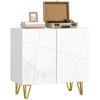 Modern Luxe High Gloss Sideboard, with Hairpin Legs - White