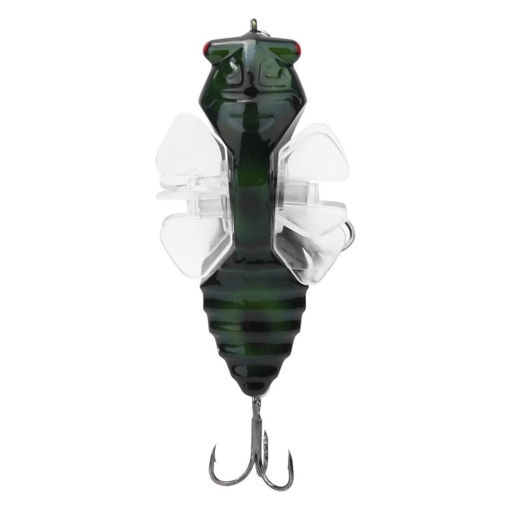 2PCS with RTreble Hook Cicada Fish Catcher Artificial Fishing Lure  Stream Fishing