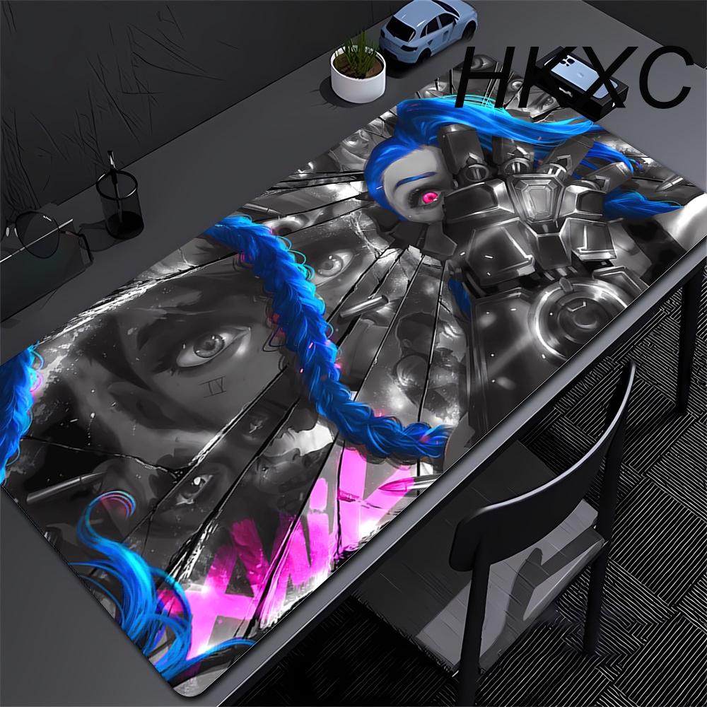 Arcane Jinx Anime Mouse Pad Large Computer Office Game Table Mats XXL Rubber Anti-slip Gaming Keyboard Mousepads Long Desk Pads