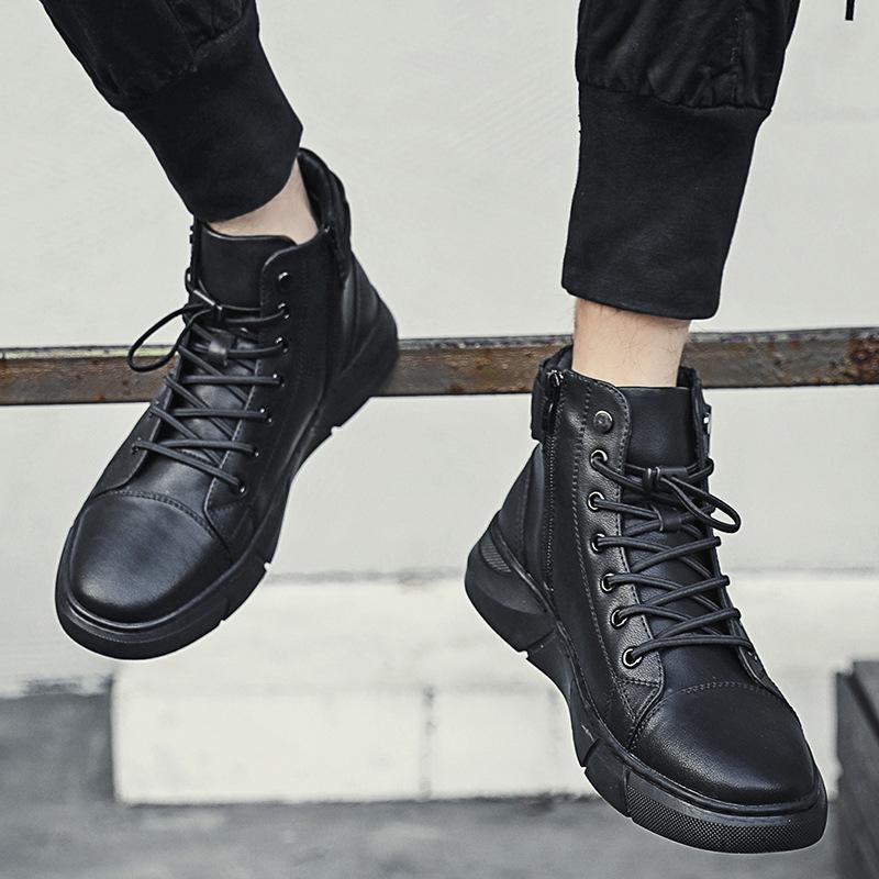 Warme Baumwollschuhe Herrenstiefel 2025 Winter neu hochgeschnittene Herrenschuhe Reißverschluss Martin-Stiefel Herren Samtlederstiefel Tide 8520