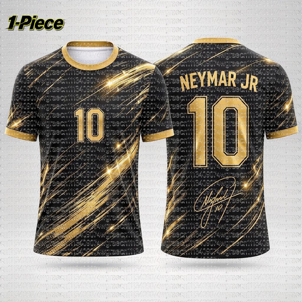 2026 Brazílie Neymar #10 Fotbalový dres Set, Fotbalové tričko Pánské Dámské Dětské, Samostatný top k dispozici, Fanouškovské tričko Šortky 2dílná tepláková souprava