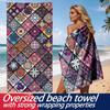 Bohemian diamond pattern mosaic polyester microfiber beach towel is highly absorbent, suitable for swimming and beach outings
