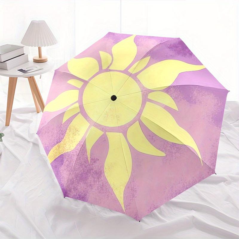 

Disney Rapunzel Manual Opening and Closing Umbrella - 8-Rib Reinforced Folding Design, Lightweight
