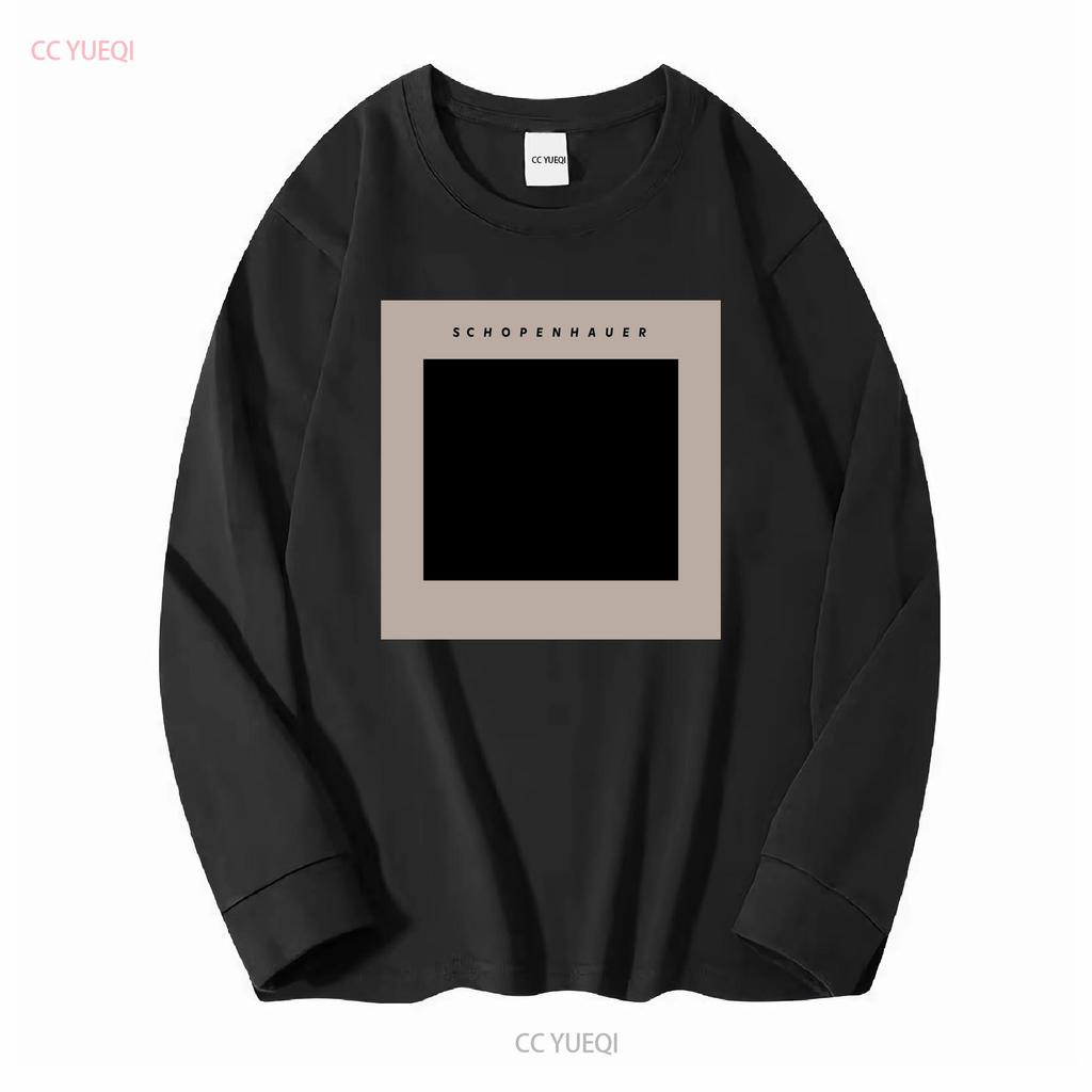 Camiseta de Algodão com Design Minimalista Schopenhauer para Filósofos dedicados e amantes da Filosofia preto vazio vintage Lavado