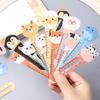 50pcs Creative Cartoon Animal Bookmarks Card Mixed Pattern Paper Book Clip Dual-use Stationery Ruler Bookmarks Student Supplies