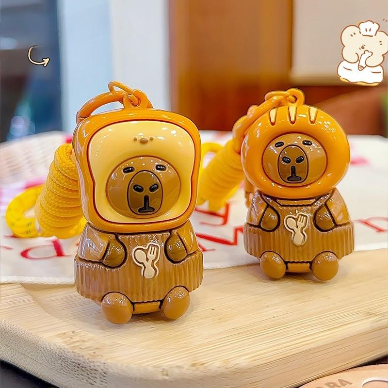 Baking Originality Jinnew Themed Capybara Toast Head Set Doll Pendant Keychain