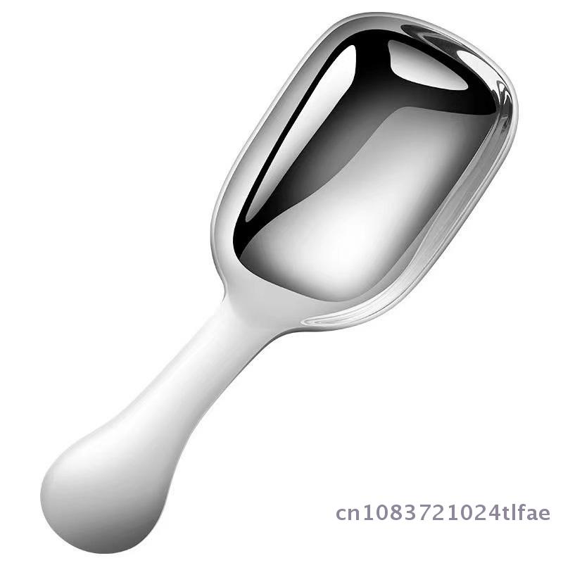 1 Stück Edelstahl Kuchen Dessertlöffel Kurzer Griff Quadratischer Löffel Mini Süßer Teelöffel Salzlöffel Kaffeelöffel Küchengeschirr