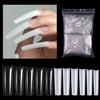 XXL Extra Lange Nagelspitzen C-Kurve Quadratische Falsche Nägel Halbe Abdeckung Acrylnagel T