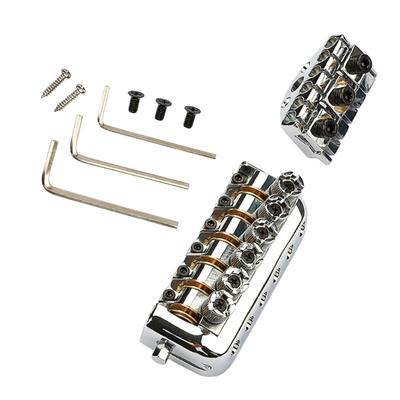 6 String Fixed Bridge Zinc Alloy Electric Bass Bridge Adjustable String Bass Bridge Bass Hardware for Electric Bass