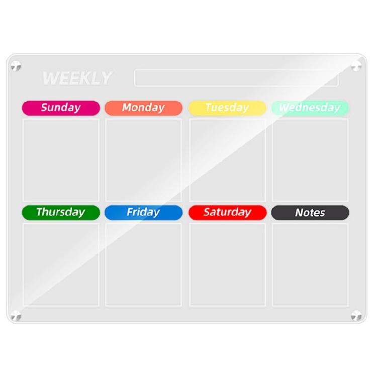 Stylish Acrylic Memo Pad with Magnet Durable Fridge Reminder Whiteboard for Home