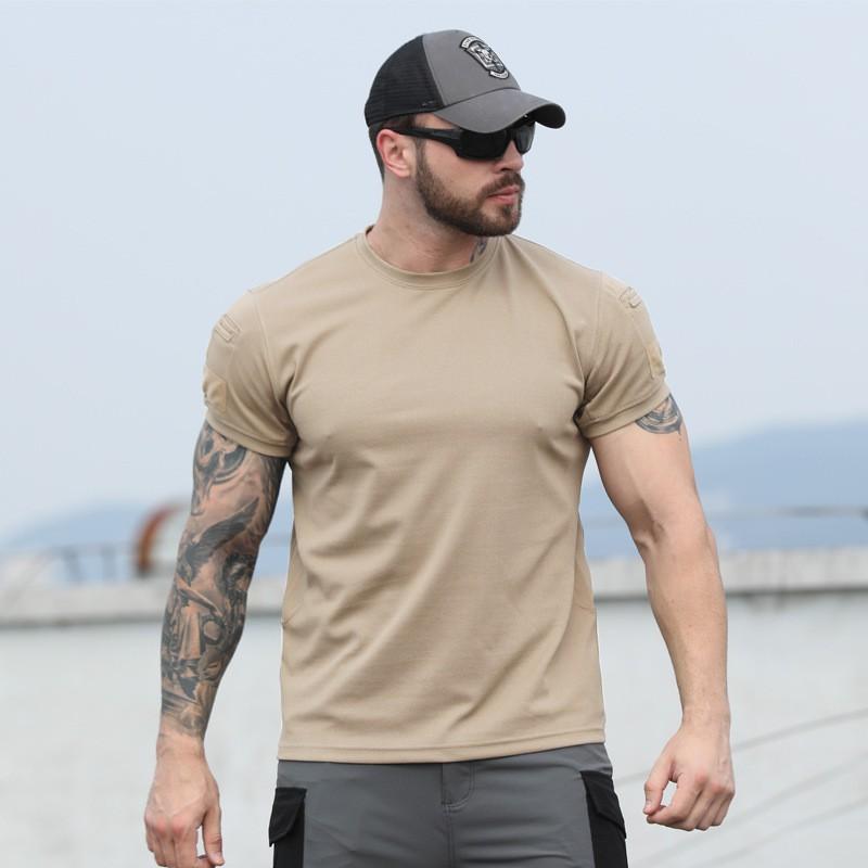 Physical Training Clothes Short-sleeved Men's Quick-dry Round-collar Sports Running Military T-shirt