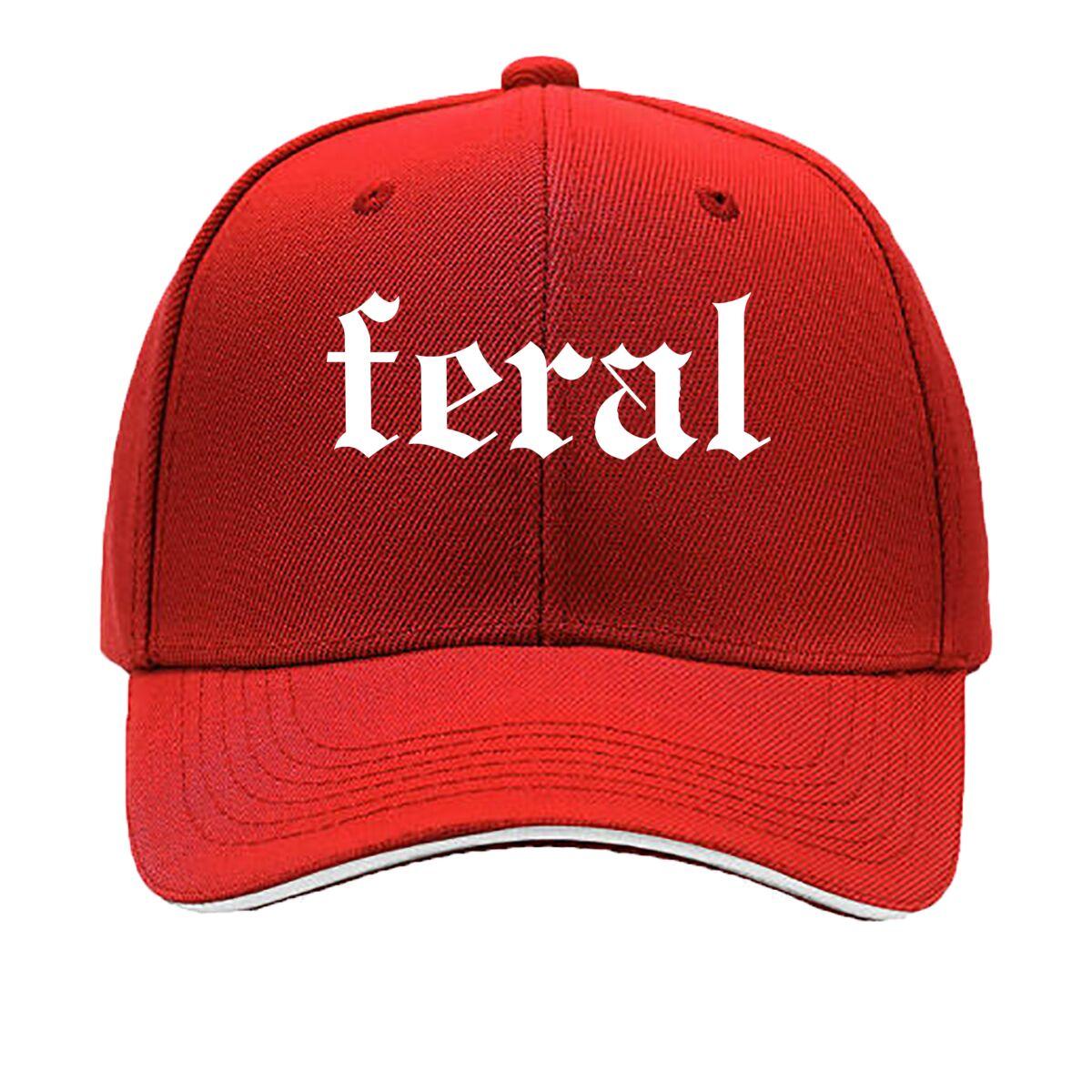 Feral Letter Print Vintage Baseball Cap  Adjustable Lightweight Outdoor Hat for Unisex Soft NonStret Sandwich Baseball Cap One Size