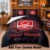 Set Biancheria da Letto 3 Pezzi Nottingham Forest FC Personalizzabile con Nome, Lenzuolo e Federe per Camera da Letto di Casa